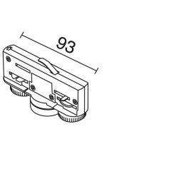 Adaptador carril electromecanico 6A 10Kg gris