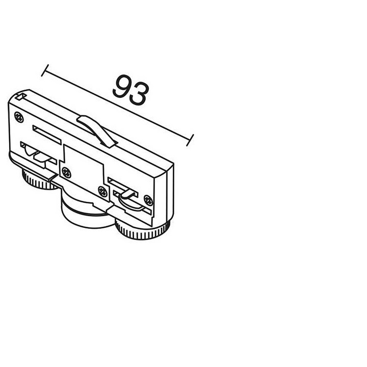 Adaptador carril electromecanico 6A 10Kg gris