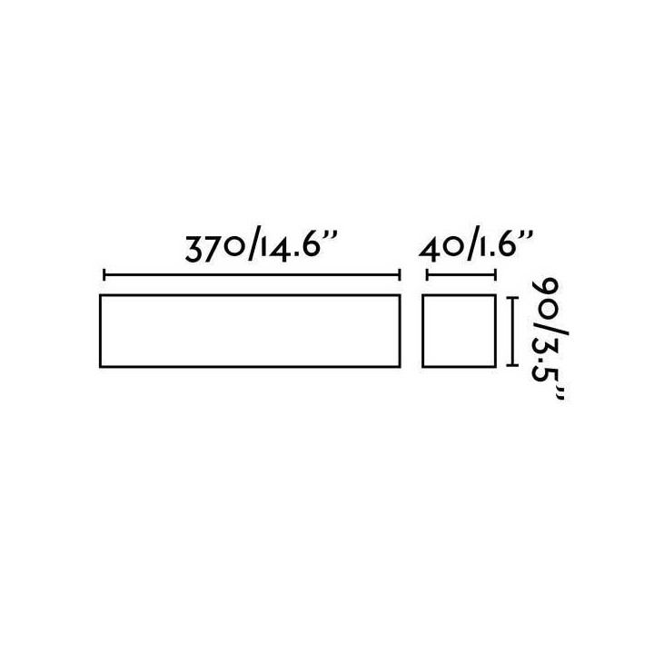 Lámpara aplique LED blanco NASH 16W 3000K 1100lm