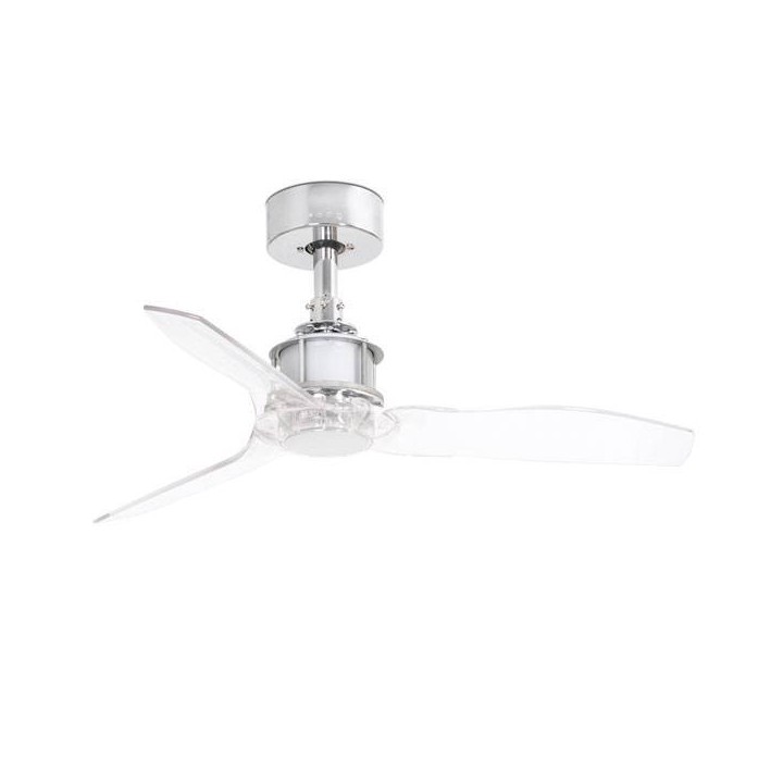 Ventilador de Techo Faro JustFan Xs Cromo con Palas transparentes