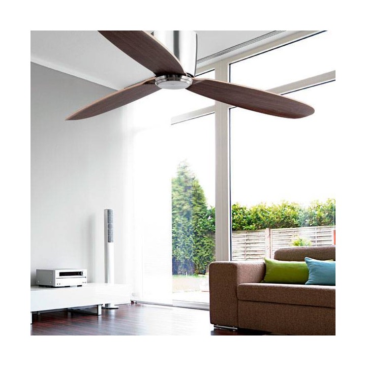 Ventilador de Techo Faro Nias Niquel Mate con luz opcional