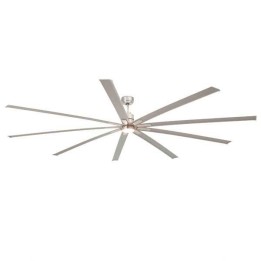 Ventilador de Techo Faro Manhattan Ø2440Mm Niquel Mat 9 Palas Led 15W 3000K