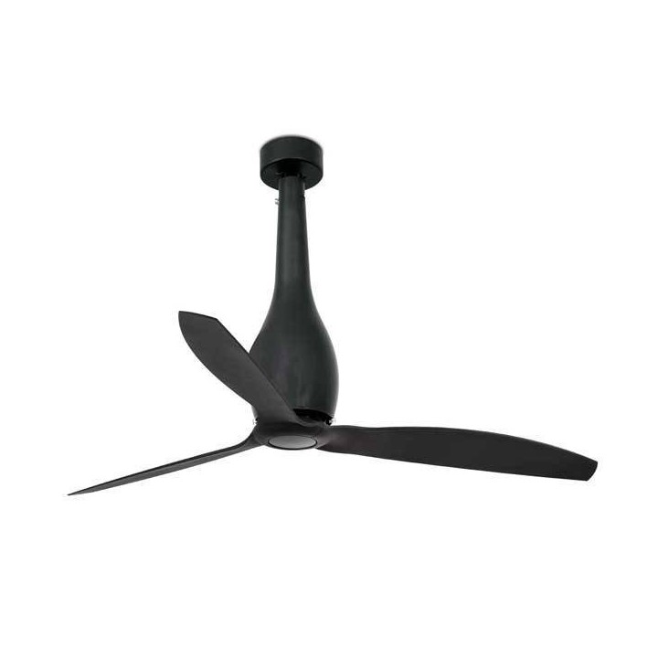 Ventilador de Techo Faro Eterfan Ø1280 Cms Negro Mate Palas Negras