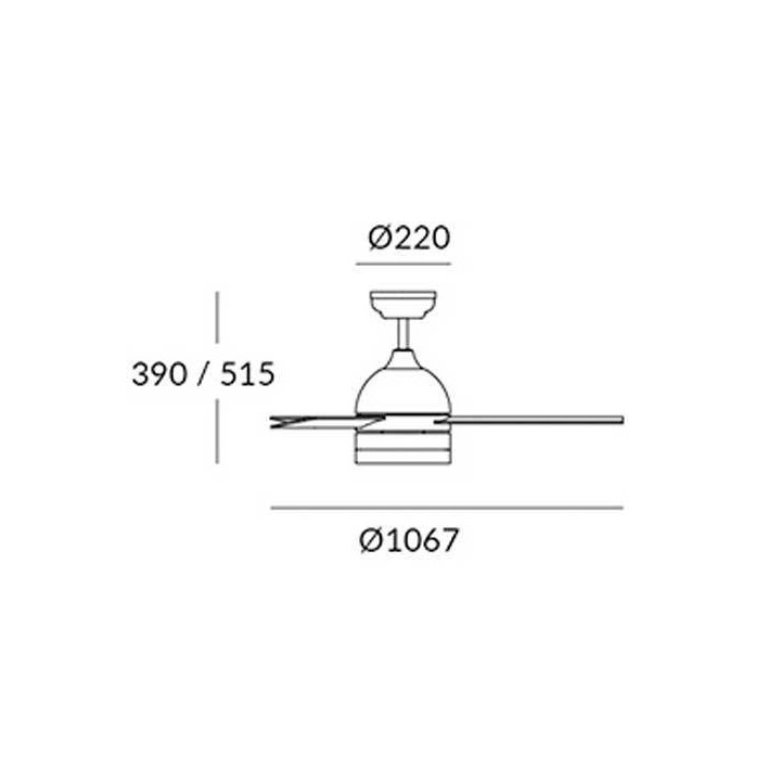 Ventilador de techo Leds C4 Inca Blanco LED 18W 3000K