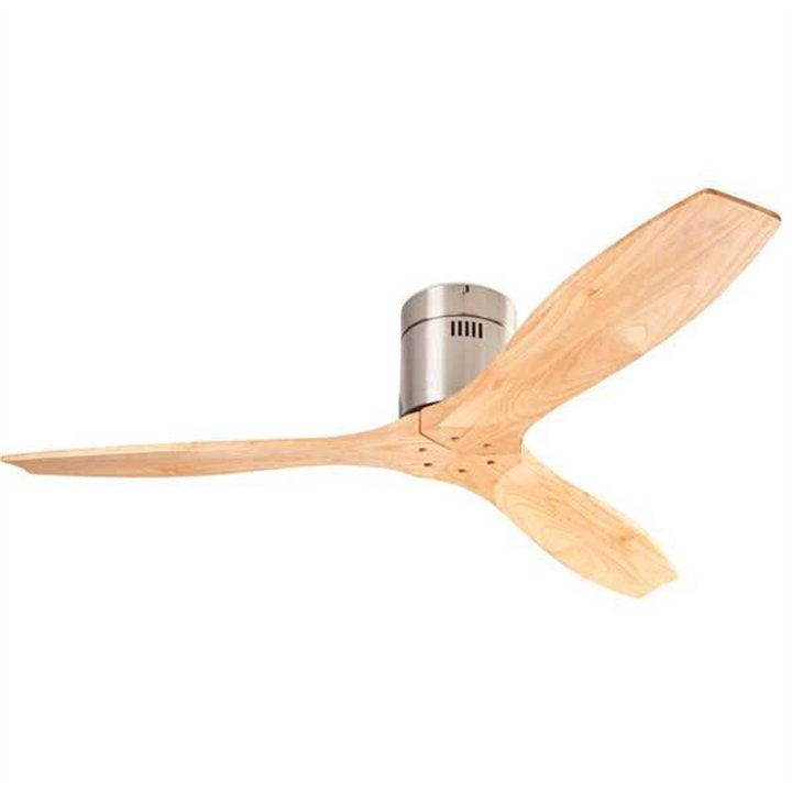 Ventilador de Techo Leds C4 Stem Niquel Satinado / Madera de Pino