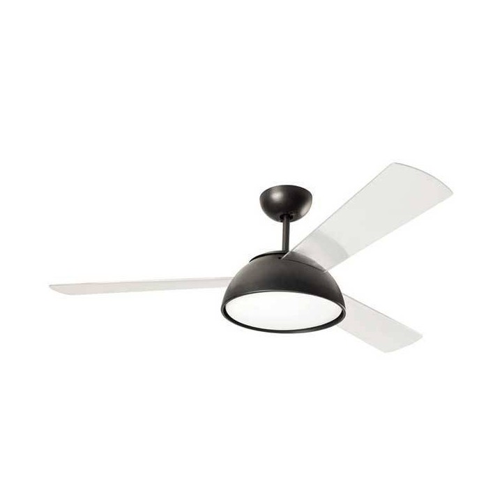 Ventilador de Techo Leds C4 Gregal con luz Led 25.8 W Negro Mate