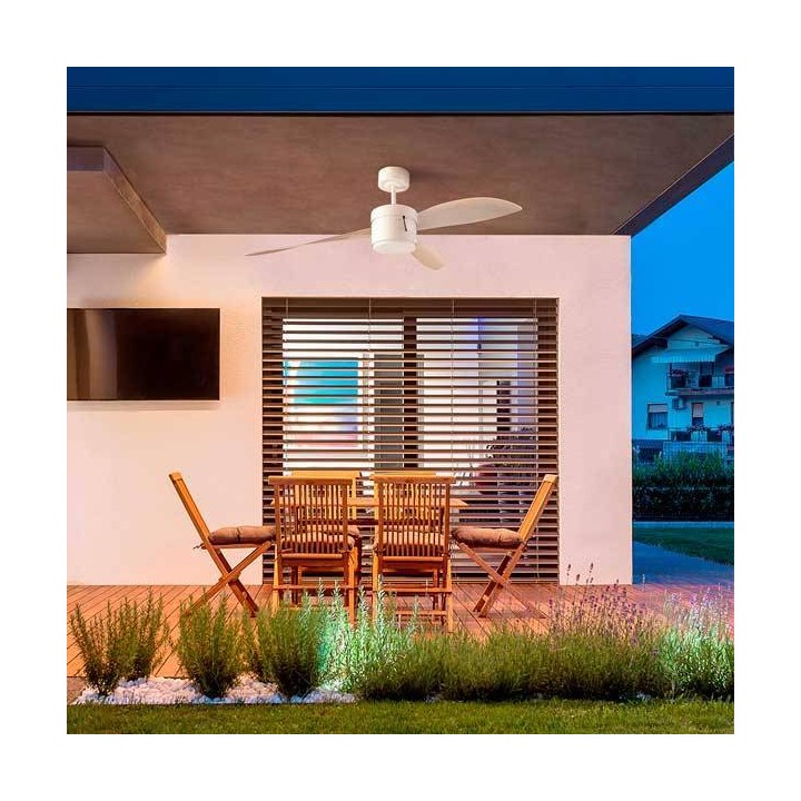 Ventilador de Techo Leds C4 Tramuntana con luz Led 18.8W Blanco