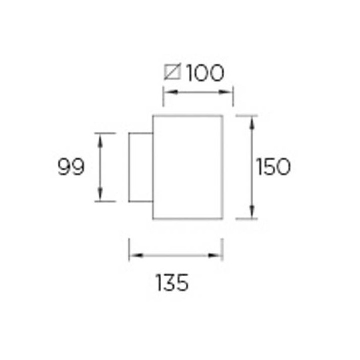 Apliques de Exterior led Leds-C4 AFRODITA Gris 17.4W 3000K 1786 lm IP65