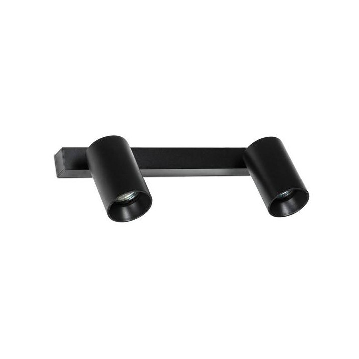 Aplique / Plafón Faro STAN de 2 luces GU10 negro