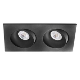 Downlights Empotrables doble Faro ARGON-2 negro GU10