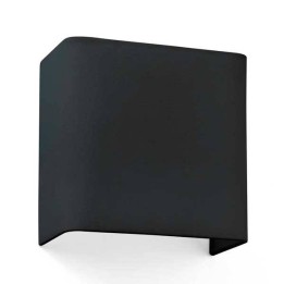 Aplique Faro COTTON Negro Cuadrado E27 con pantalla téxtil