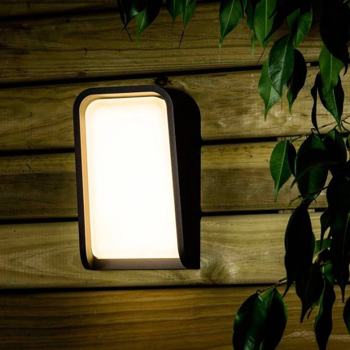 Aplique de exterior Led Faro MASK 15W 3000K 500 lm gris oscuro