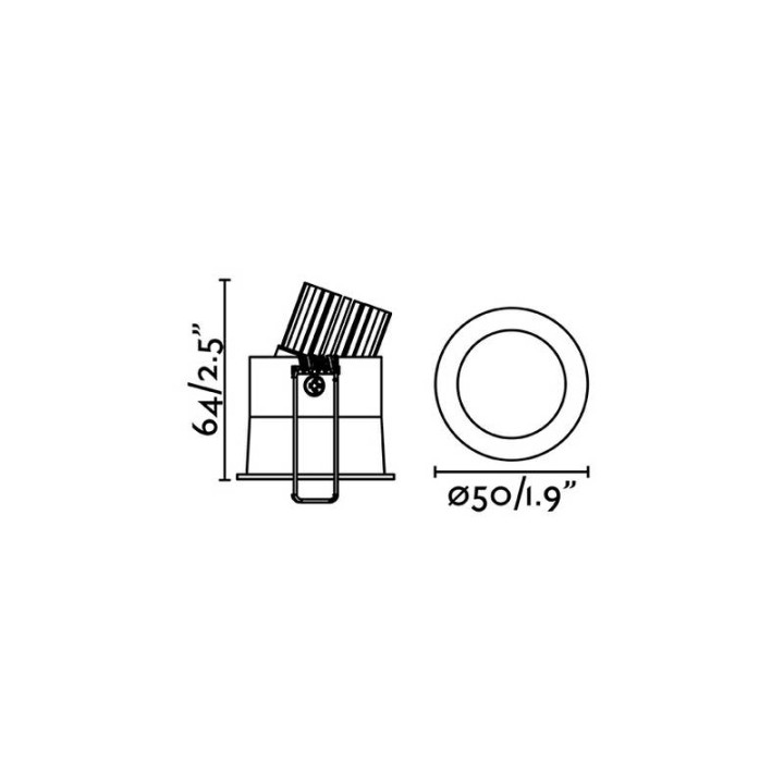 Lámparas empotrables Faro Fox Orientable Negro 3-5W 350Ma 2700K 