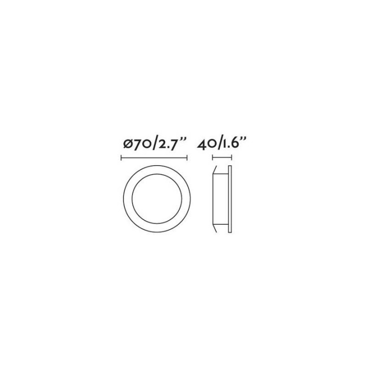 Lámparas empotrables Faro Naisorientable Blanco 7W 2700K 36° 