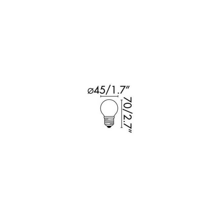 Bombillas LED Faro G45 E27 Led 4W Filamento Ambar Dimable 2200K 