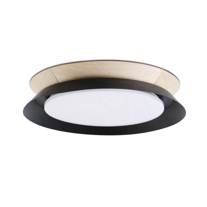 Plafones Faro Tender Negro Led 24W 3000K 