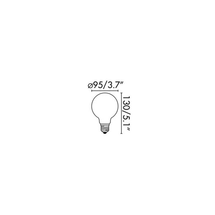 Bombillas LED Faro G95 Mate Led E27 8W 2700K Dimable 850Lm 
