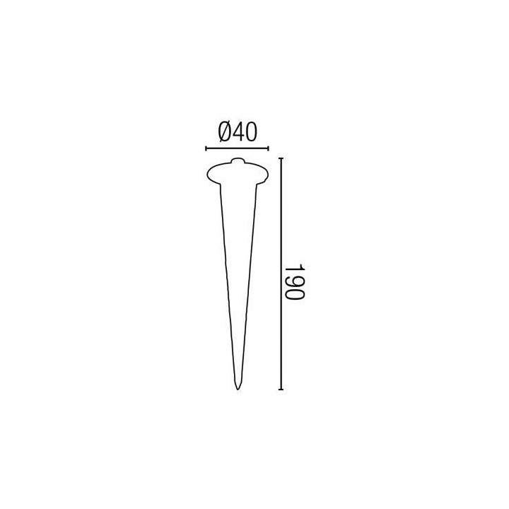 Estaca de Aluminio Iny. accesorio para MEBEL color Negro para Exterior