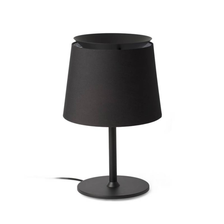 Lámparas Faro Savoy Sobremesa Negro Pantalla Negra 