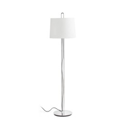 Lámparas Faro Montreal Pie De Salon Cromo Pantalla Beige 