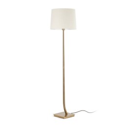 Lámparas Faro Rem Pie De Salon Bronce Pantalla Beige 