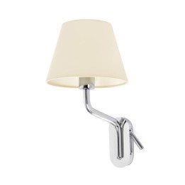 Apliques Faro Eterna Cromo E27 15W Lector Izquierda Led 