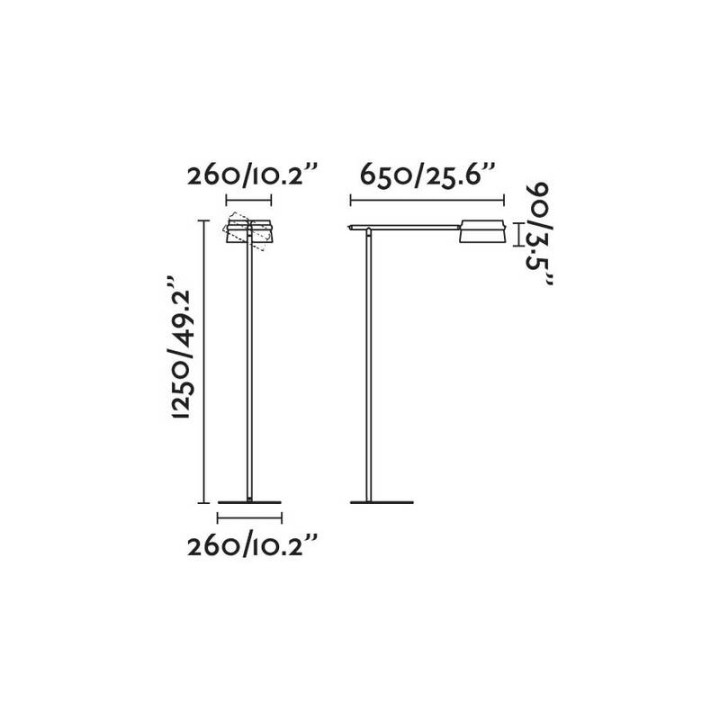 Lámparas Faro Loop Pie De Salon Fresno Led 6W 2700K 