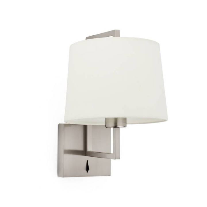 Apliques Faro Frame Niquel Mate Pantalla Beige Ø215 