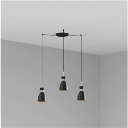 Lámpara colgante Faro Retro Negro /Cobre 1Xe14 20W 3L 