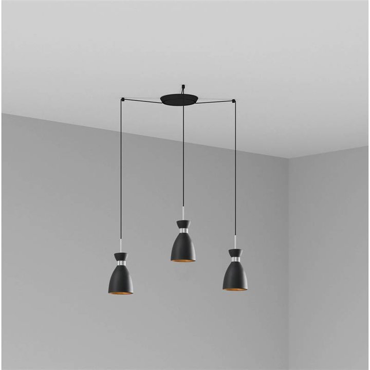 Lámpara colgante Faro Retro Negro /Cobre 1Xe14 20W 3L 