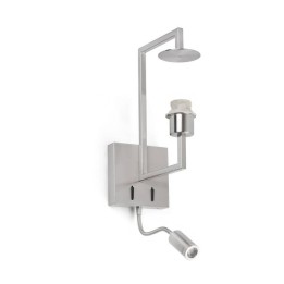 Apliques Faro Frame Niquel Mate 1Xe27 Lector Led 3W 