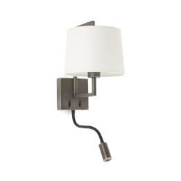 Apliques Faro Frame Con Lector Led Oro Viejo Pantalla Bl 