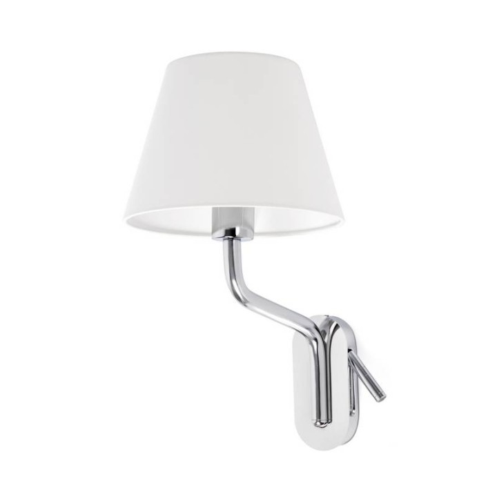 Apliques Faro Eterna Cromo E27 15W Lector Izquierda Led 
