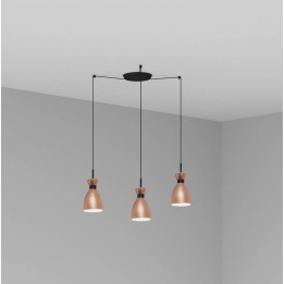 Lámpara colgante Faro Retro Cobre 1Xe14 20W 3L 
