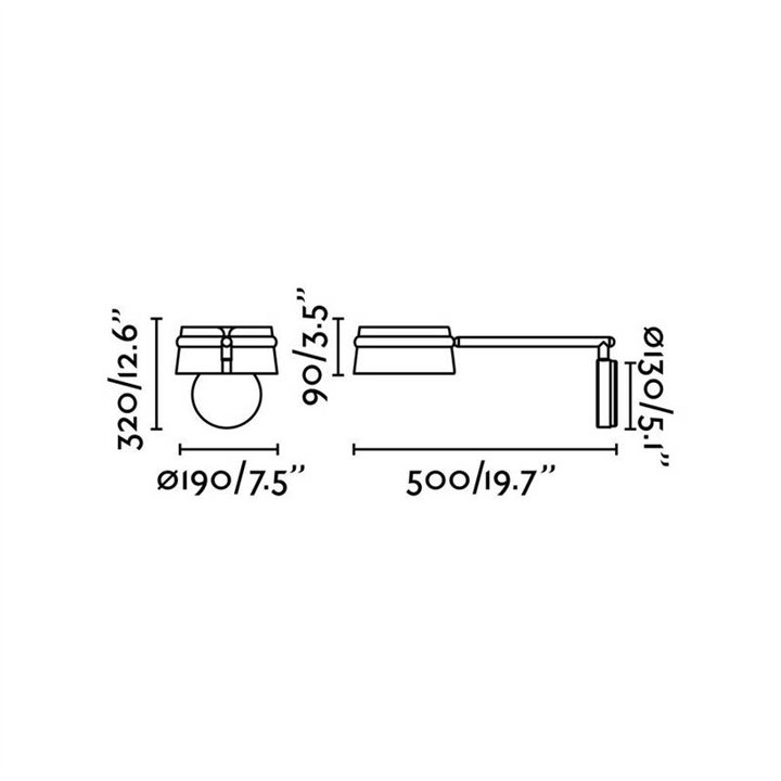 Apliques Faro Loop Articulado Cerezo Led Dimable 6W 2700 