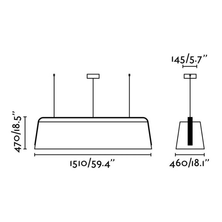 Lámpara colgante Faro Stood 5Xe27 Negro + Madera Max 20W 
