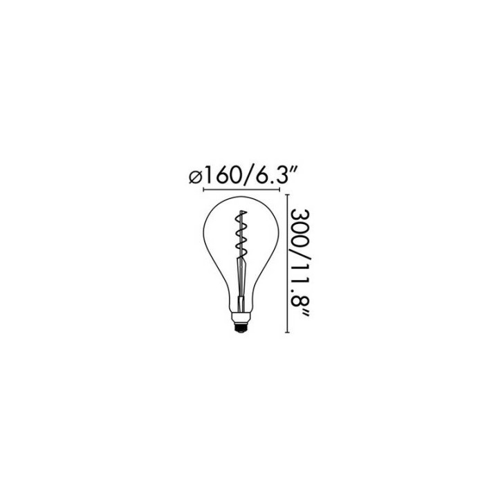 Bombillas Decorativas Faro A160 Sp 5W E27 Dimable Ambar 