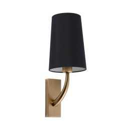 Apliques Faro Rem Oro Viejo Pantalla Negra 