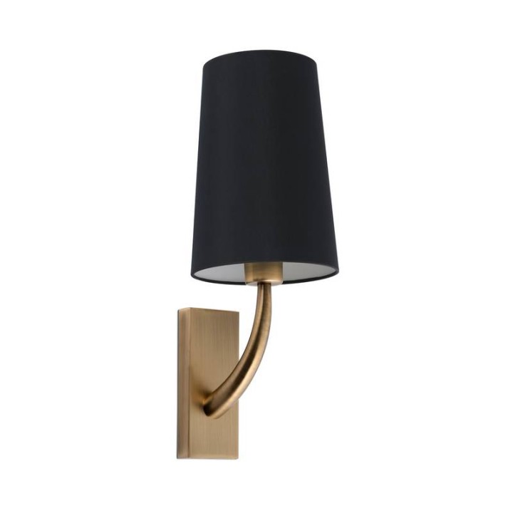 Apliques Faro Rem Oro Viejo Pantalla Negra 