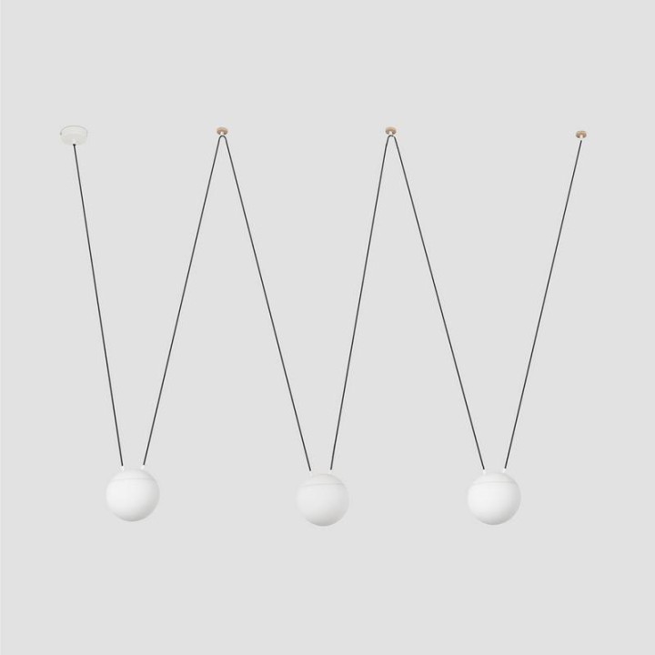 Lámpara colgante Faro Mine Space Pc Blanco 3 Luces 