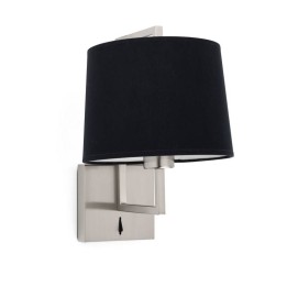 Apliques Faro Frame Niquel Mate Pantalla Negra Ø215 