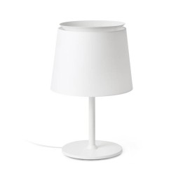 Lámparas Faro Savoy Sobremesa Blanco Pantalla Blanca 