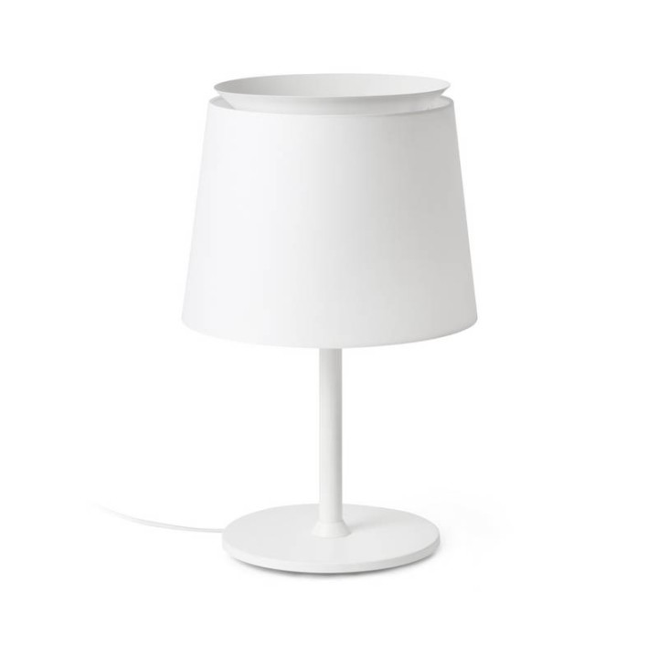 Lámparas Faro Savoy Sobremesa Blanco Pantalla Blanca 