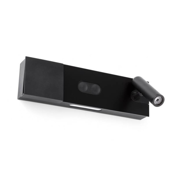 Apliques Faro Magos Apl. Negro 6W Dimm.Lector 3W 2700K Inducción 