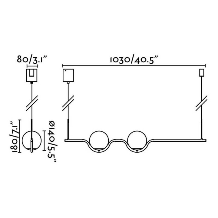 Lámpara colgante Faro Le Vita Oro Led 13W 2700K 