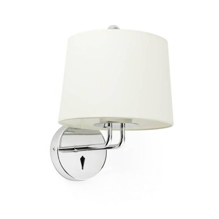 Apliques Faro Montreal Cromo Pantalla Blanca 
