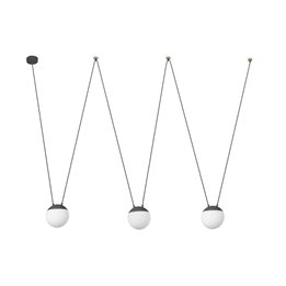 Lámpara colgante Faro Mine Space Gris Oscuro 3 Luces 