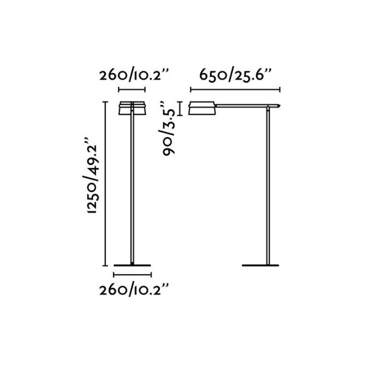 Lámparas Faro Loop Pie De Salon Cerezo Led 6W 2700K 