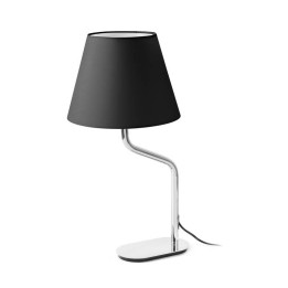 Lámparas Faro Eterna Sobremesa Cromo Pantalla Negra 