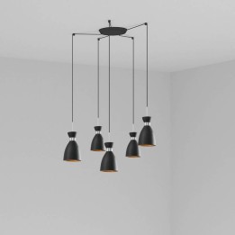 Lámpara colgante Faro Retro Negro /Cobre 1Xe14 20W 5L 